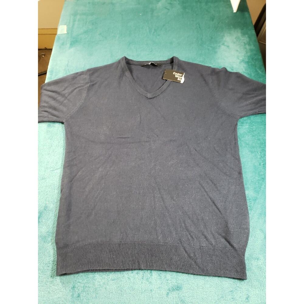 Primark Cedar Wood State Sweater Sz Large Mens Blue Long Sleeve V-Neck NWT